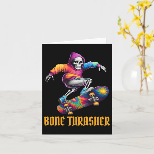 Bone Thrasher Skeleton Halloween kostuum Kaart (Gele Bloem)