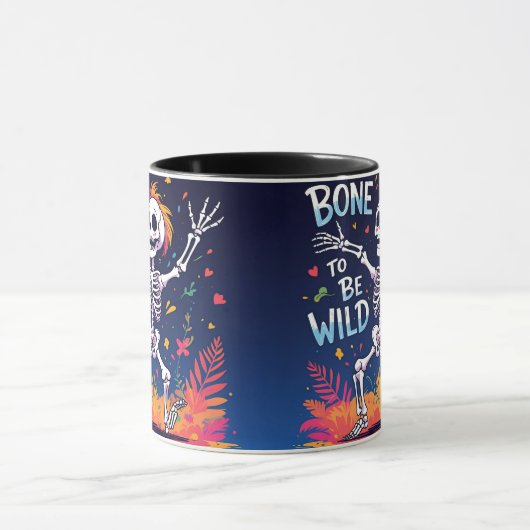 Bone to be wild | Dancing Skeleton Halloween Mok (Midden)