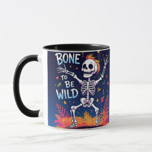 Bone to be wild Dancing Skeleton Halloween Mok