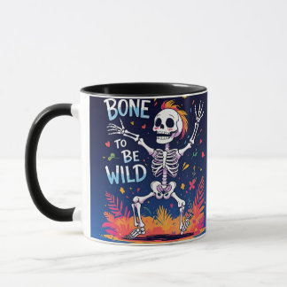 Bone to Be Wild | Dansend Skelet Halloween Mok