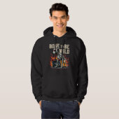 Bone To Be Wild Halloween Hondenliefhebber Hoodie (Voorkant volledig)