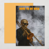 Bone to Be Wild - Skelet Trombone | Halloween Kaart (Voorkant / Achterkant)