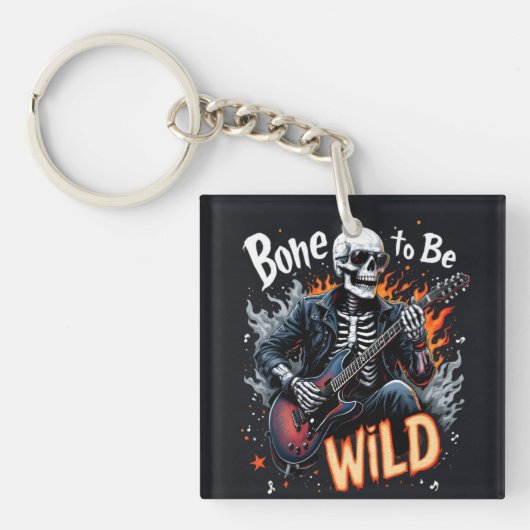 Bone to Be Wild Skeleton Sleutelhanger (voorkant)