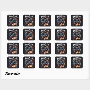 Bone to Be Wild Skeleton Vierkante Sticker