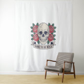 Bone to Be Wild Skull Rozen Wandkleed (In situ)
