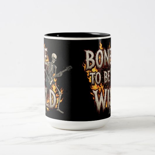 Bone to Be Wild T-shirt Tweekleurige Koffiemok (Center)