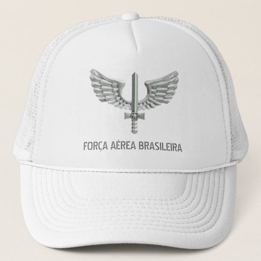 Boné Trucker Importado Força Aérea Brasileira FAB Pet (Voorkant)
