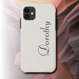 Bone White effen kleur Minimalistische naam Case-Mate iPhone Case
