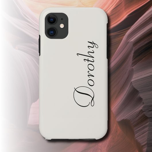 Bone White effen kleur | Minimalistische naam Case-Mate iPhone Case