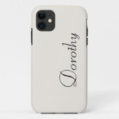 Bone White effen kleur | Minimalistische naam Case-Mate iPhone Case (Achterkant)