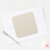 Bone White Large Vierkante Sticker (Envelop)