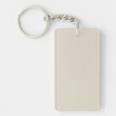 Bone White Rectangle AcrylSleutelhanger Sleutelhanger (Voorkant)