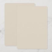 Bone White Ronde Invitation Kaart (Voorkant / Achterkant)