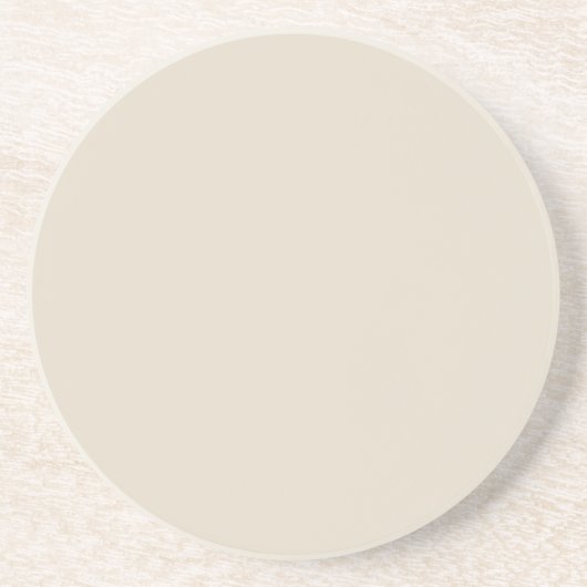 Bone White Round Sandstone Onderzetter (Voorkant)