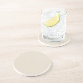 Bone White Round Sandstone Onderzetter (Zijkant)