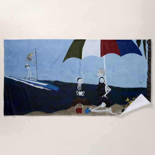 Bone yard oma strandlaken (Voorkant)