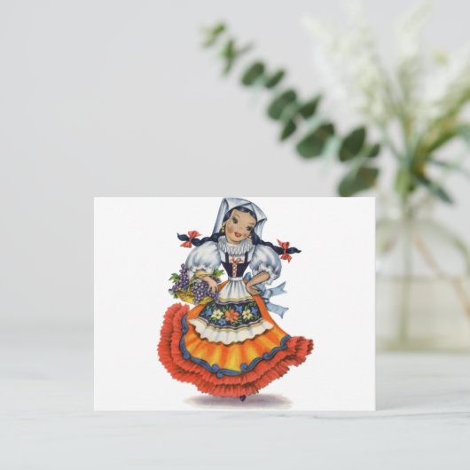 Boneca espanhola antiga briefkaart (Staand voorkant)