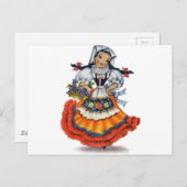Boneca espanhola antiga briefkaart (Voorkant / Achterkant)