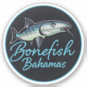 bonefish bahamas vissen sticker (Voorkant)