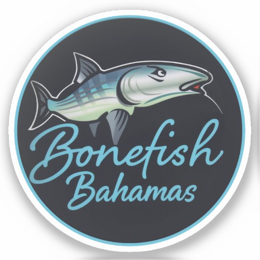 bonefish bahamas vissen sticker (Voorkant)