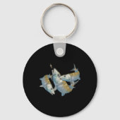 Bonefish Hunting A Salt Water Fly Fishing &amp; De Sleutelhanger (Voorkant)