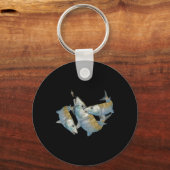 Bonefish Hunting A Salt Water Fly Fishing &amp; De Sleutelhanger (Voorkant)