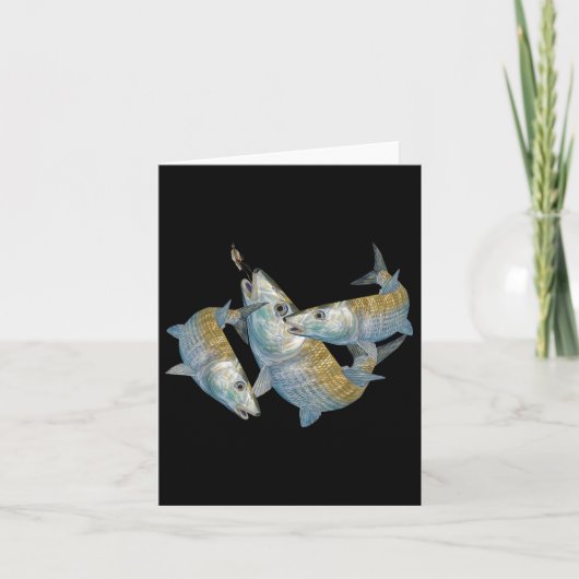 Bonefish Hunting A Salt Water Fly Fishing &Camp; D Kaart (Voorkant)