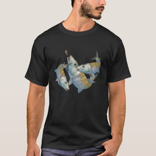 Bonefish Hunting A Salt Water Fly Fishing Design T-shirt (Voorkant)