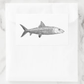 Bonefish Logo Rechthoekige Sticker (Tas)