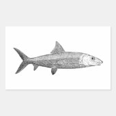 Bonefish Logo Rechthoekige Sticker (Voorkant)