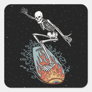 Bonehead Board Vierkante Sticker
