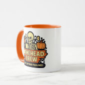 Bonehead Brew – Kan Gevoelens Bevatten – Grappig Mok (Voorkant links)