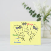 Bonehead SORRY-kaart Briefkaart (Staand voorkant)