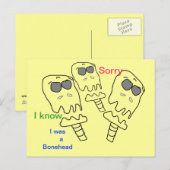 Bonehead SORRY-kaart Briefkaart (Voorkant / Achterkant)