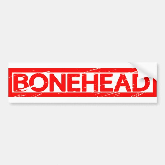 Bonehead Stamp Bumpersticker (Voorkant)