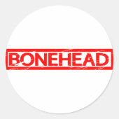Bonehead Stamp Ronde Sticker (Voorkant)