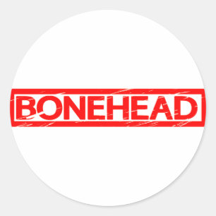 Bonehead Stamp Ronde Sticker