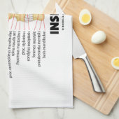 Boneheadgedachten binnenzijde theedoek (Quarter Fold)