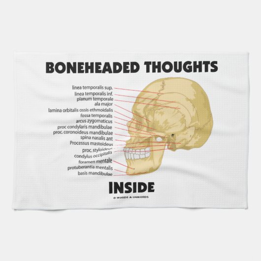 Boneheadgedachten binnenzijde theedoek (Horizontaal)