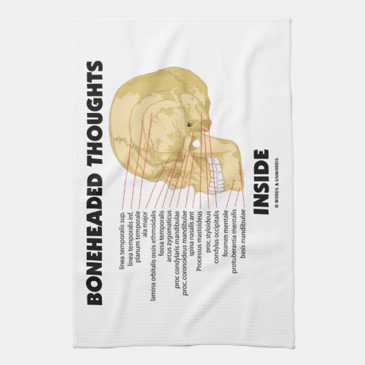 Boneheadgedachten binnenzijde theedoek (Verticaal)