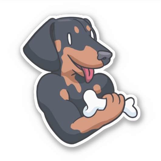 Bonelifter Dachshund Sticker (Voorkant)