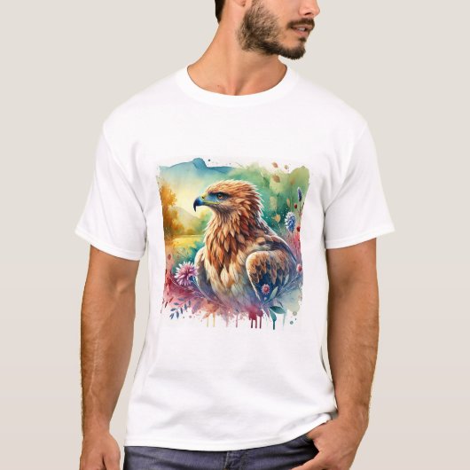 Bonellis Eagle 080824AREF141 - Watercolor T-shirt (Voorkant)