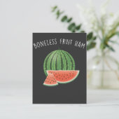 Bonelss Fruit Ham Watermelon Vegan Vegetarian Briefkaart (Staand voorkant)