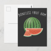 Bonelss Fruit Ham Watermelon Vegan Vegetarian Briefkaart (Voorkant / Achterkant)