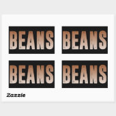 Bonen, Bonen liefhebber Rechthoekige Sticker (Vel)