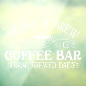 Bonen & Brew Koffiebar Business Raamsticker (Vel 3)