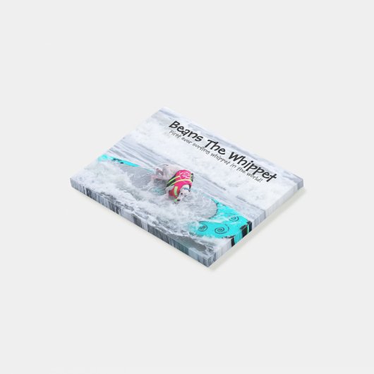 Bonen de hippet Surfdog Post-it® Notes (Schuin)