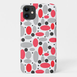 Bonen en erwten Retro rood grijs wit patroon Case-Mate iPhone Case