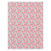 Bonen en erwten Retro rood grijs wit patroon Tafelkleed (Voorkant)