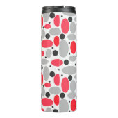 Bonen en erwten Retro rood grijs wit patroon Thermosbeker (Achterkant)